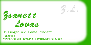 zsanett lovas business card